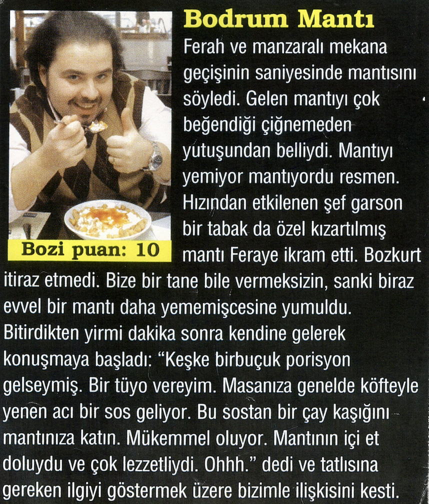 Çeşnicibaşı Bozi Teftişte: Mantı
